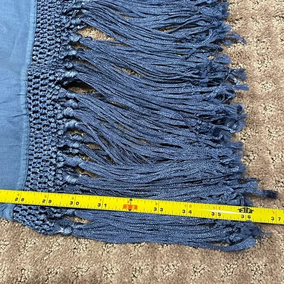 Chico’s Ombré Fringe Francesca Maxi Skirt Size 1 - Picture 8 of 8